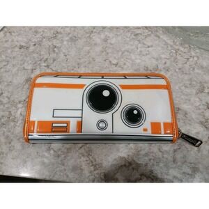 Cute! Disney Loungefly Star Wars The Force Awakens BB-8 Wallet Zip Around